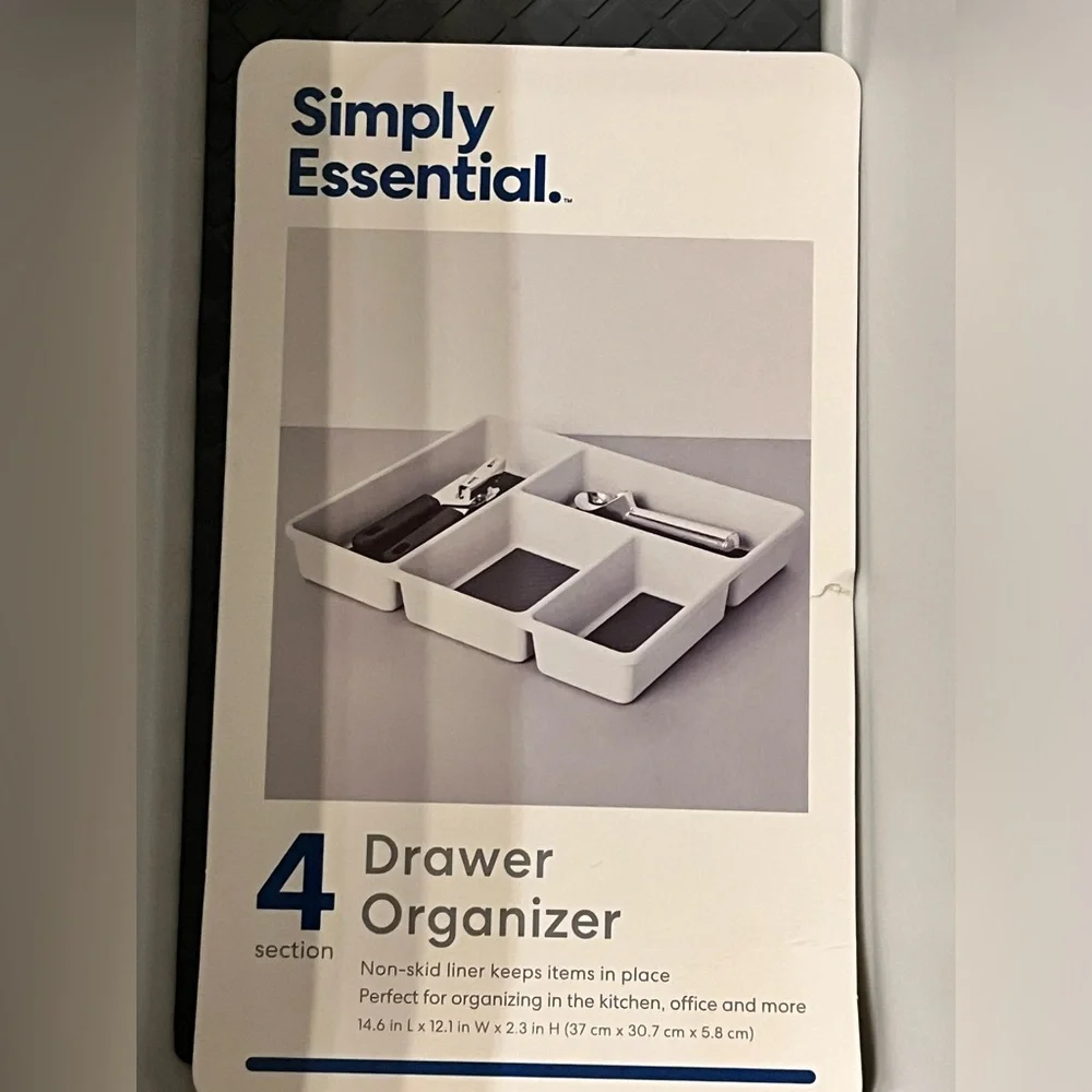 Simply Essential 4 Section Drawer Organizer new